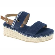 Sandały damskie - Sandały damskie espadryle BEPPI 2162490 koturn - miniaturka - grafika 1