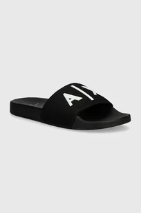 Armani Exchange klapki męskie kolor czarny XUP001 XV820 S277 - Klapki i japonki męskie - miniaturka - grafika 1