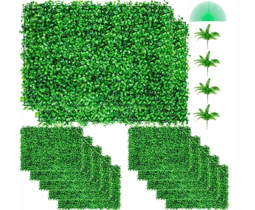 VEVOR 12 SZT PANELI Z BUKSZPANU SZTUCZNEGO 60X40CM MOCNY ZESTAW NAJWYŻSZA