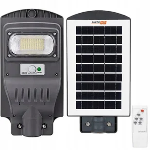 Lampa solarna LED latarnia uliczna czujnik + pilot - Lampy ogrodowe - miniaturka - grafika 1