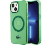 Etui i futerały do telefonów - Lacoste Transparent MagSafe do iPhone 15 Plus Zielony - miniaturka - grafika 1