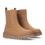 Botki damskie - Botki Tommy Hilfiger Bootie Cognac W T3A5-33059-0315582-582 brązowe - miniaturka - grafika 1