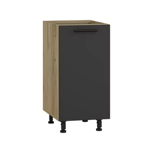 Szafka Dolna Stojąca 1 Drzwi D-40/82 Dąb Craft / Antracyt Połysk Vento Halmar Antracyt, Dąb Craft - Szafki kuchenne - miniaturka - grafika 1