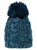 Czapki damskie - Damska czapka zimowa z pomponem niebieska Passigatti - miniaturka - grafika 1