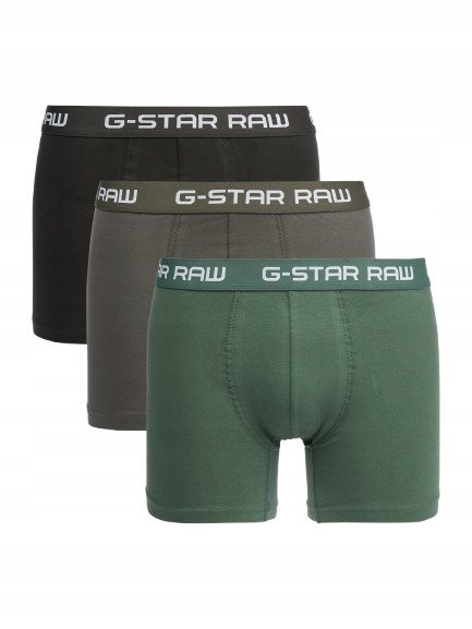 G-STAR RAW 3 PACK BOKSERKI MĘSKIE BAWEŁNIANE ZIELONE M 6BA