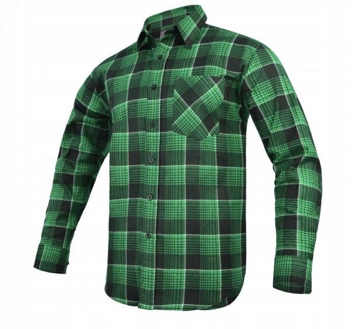 Koszula Flanelowa Męska 100% Bawełna Rozmiar 43