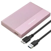 Etui na twarde dyski - Obudowa dysku QOLTEC 52279 Różowy 52279 - miniaturka - grafika 1