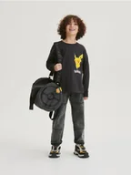 Koszulki dla chłopców - Reserved - Longsleeve oversize Pokémon - ciemnoszary - miniaturka - grafika 1