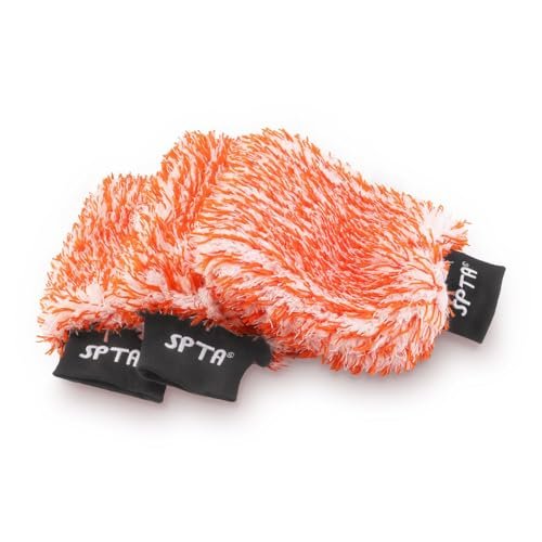 SPTA Rękawica do mycia samochodu, 1-częściowa rękawica do mycia samochodu z mikrofibry – bez trudu usuwa uporczywe zabrudzenia – rękawica do mycia samochodu. Rękawica z mikrofibry, rękawica do mycia samochodu