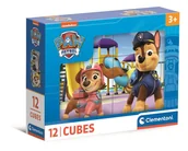 Układanki dla dzieci - Clementoni, Klocki Sześcienne, Paw Patrol, 12 el. - miniaturka - grafika 1