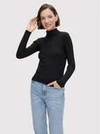 Swetry damskie - Pieces Golf Crista 17115049 Czarny Slim Fit - miniaturka - grafika 1