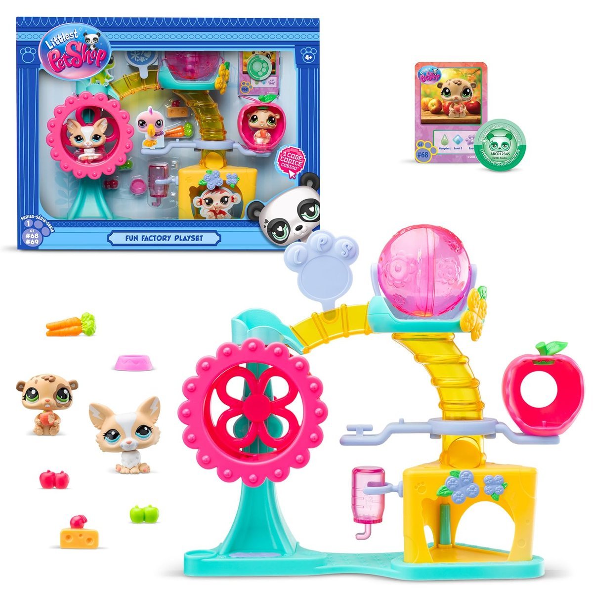BANDAI Littlest Pet Shop, Czas zabawy Playset, mobilne głowy, Gen 7 (zwierzęta domowe #69 i #68 Ekskluzywne zwierzęta do zabawy), dla dzieci od 4 la..