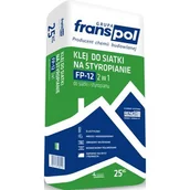 Kleje i inne preparaty budowlane - Klej do siatki na styropianie FP-12 2w1 25 kg Franspol - miniaturka - grafika 1