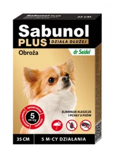 DERMAPHARM SABUNOL PLUS OBROŻA PRZECIW PCHŁOM DLA PSA 35CM - Artykuły przeciw pasożytom - miniaturka - grafika 1