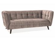Sofy i kanapy - Signal CASTELLO 3 VELVET duża sofa w kolorze beżowym tap. bluvel 28, nóżki wenge - miniaturka - grafika 1