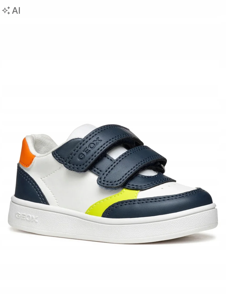 GEOX ECLYPER SPORTOWE BUTY DZIECIĘCE NA RZEPY BIAŁE 24 16OA