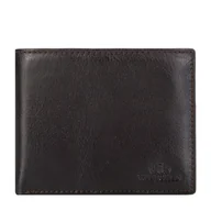 Portfele - Średni portfel męski ze skóry brązowy - miniaturka - grafika 1