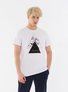 Koszulki męskie - T-shirt z nadrukiem męski - Outhorn - grafika 1