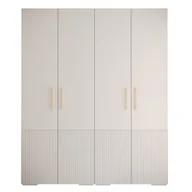 Szafy - Szafa garderoba ubraniowa z półkami MANHATTAN RYFEL 3 - 2SZ czarny mat biały mat - miniaturka - grafika 1