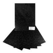 Szkolne artykuły papiernicze - Galeria Hobby Karton brokatowy 250g, 25x35 cm, 5 arkuszy czarny - miniaturka - grafika 1