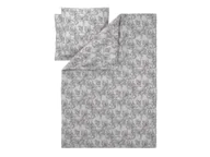 Pościel - LIVARNO® Pościel z bawełną renforcé, 160 x 200 cm (Biały/szary) - miniaturka - grafika 1