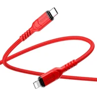 Kable USB - HOCO kabel Typ C do iPhone Lightning 8-pin PD 20W VICTORY X59 1m czerwony - miniaturka - grafika 1