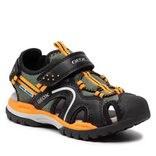 Geox Sandały J Borealis B.B J250RB 014ME C0038 S Black/Orange - Sandały damskie - miniaturka - grafika 1