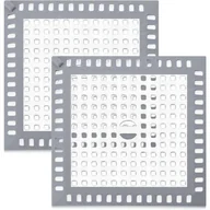 Akcesoria łazienkowe - Zestaw 2 kwadratowych łapaczy włosów pod prysznic, 121 mm/4,8 cala, odpowiednich do kuchni i łazienki - miniaturka - grafika 1
