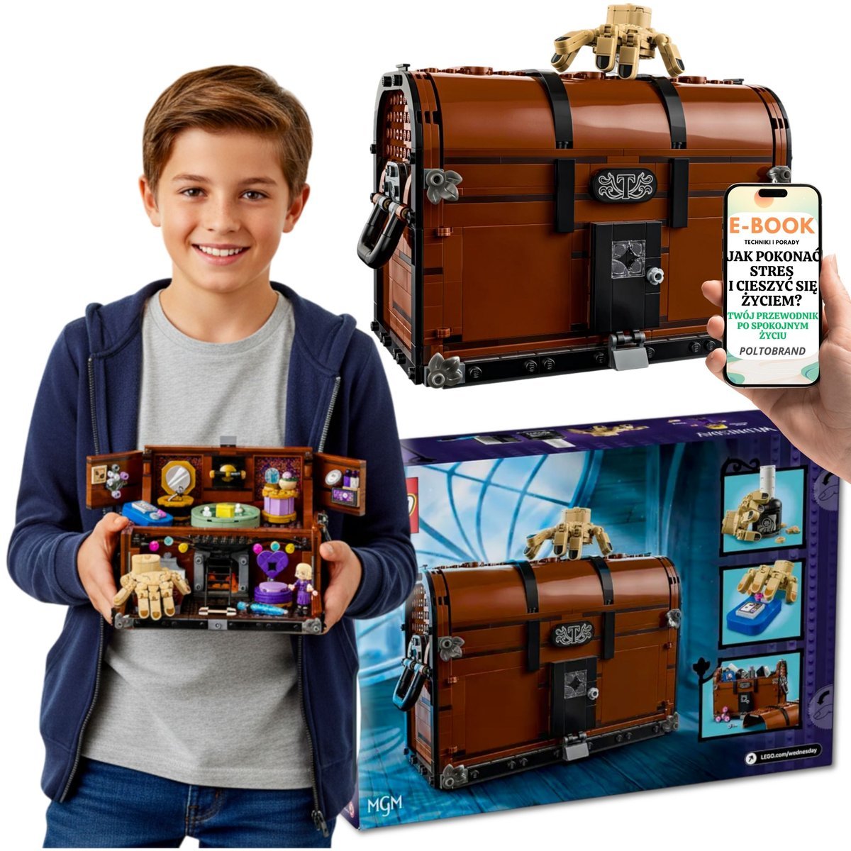 LEGO Wednesday Kufer z Rączką i Enid – Zestaw 828 el. (76785) Lego Dla Chłopca Syna Na Święta + EBOOK-1