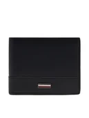 Portfele - Tommy Hilfiger Duży Portfel Męski Th Corp Mini Cc Wallet AM0AM13244 Czarny - miniaturka - grafika 1