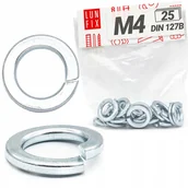 Śruby i nakrętki - M4 podkładka sprężynowa sprężysta DIN 127 płaska podkładki 25szt. - miniaturka - grafika 1