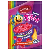 Kisiel - Delecta Zozole Rainbow Kisiel z żelkami o smaku wieloowocowym 34 g - miniaturka - grafika 1