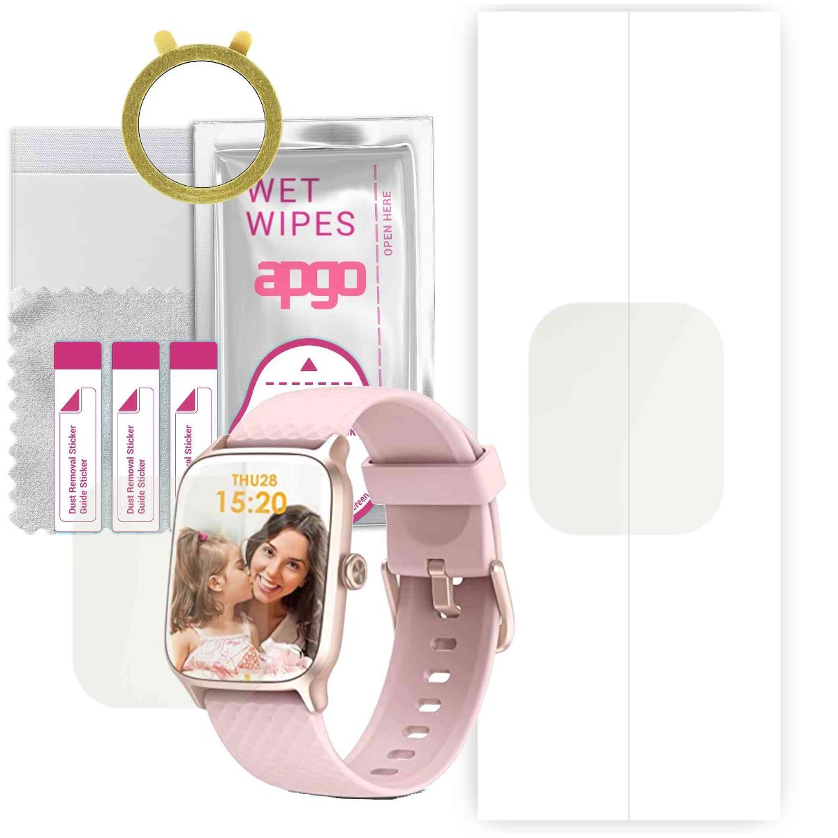 1x Folia hydrożelowa MATOWA do Oraimo EW1 - apgo Smartwatch Hydrogel MATTE Protection Ochrona na ekran smartwatcha