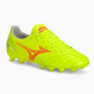 Piłka nożna - Buty piłkarskie męskie Mizuno Morelia Neo IV Pro MD safety yellow/fiery coral 2/galaxy silver - miniaturka - grafika 1
