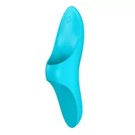 Wibratory i masażery - Satisfyer Satisfyer Teaser Finger Vibrator Light Blue - miniaturka - grafika 1