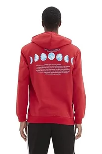 TRENDYOL Męska bluza z mieszanki bawełny - czerwona - regularna S czerwona, Czerwony, S - Bluzy męskie - miniaturka - grafika 1