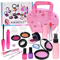 Zabawy w naśladowanie dorosłych - Kosmetyczka z kosmetykami super Zestaw do makijażu Makeup ZA4799 - miniaturka - grafika 1