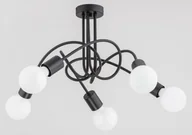 Lampy sufitowe - Alfa Lupo lampa sufitowa 5-punktowa czarna 28535 - miniaturka - grafika 1