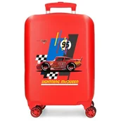 Walizki - Joumma Disney Cars Lightning Mcqueen Walizka kabinowa czerwona 33 x 50 x 20 cm sztywny ABS zamek szyfrowy z boku 28,4 L 2 kg 4 podwójne koła bagaż ręczny, Czerwone, walizka kabinowa - miniaturka - grafika 1