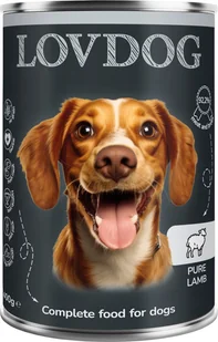 Lovdog Pure Lamb puszka 400g - Mokra karma dla psów - miniaturka - grafika 1