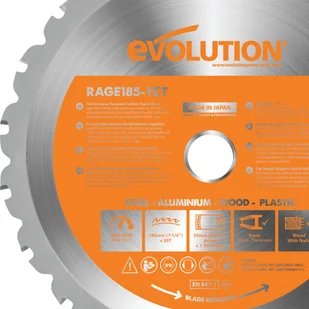 Tarcza wielozadaniowa 185 mm 20CS Premium Japan Evolution - Akcesoria do elektronarzędzi - miniaturka - grafika 2