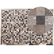Dywany - Beliani Dywan patchwork skórzany 160 x 230 cm wielokolorowy ARMUTLU - miniaturka - grafika 1