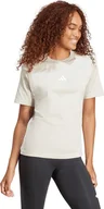 Koszulki i topy damskie - Koszulka damska adidas Essentials 3-Stripes Cotton szara JE1237 M - miniaturka - grafika 1