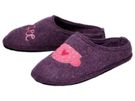 Kapcie damskie - esmara® Kapcie damskie z filcu, z wełną (Fioletowy, 38) - miniaturka - grafika 1
