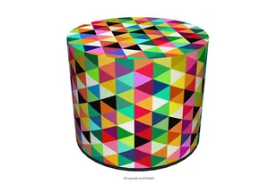 Okrągła pufa dziecięca kolorowa RASIL - Fotele i pufy dla dzieci - miniaturka - grafika 1