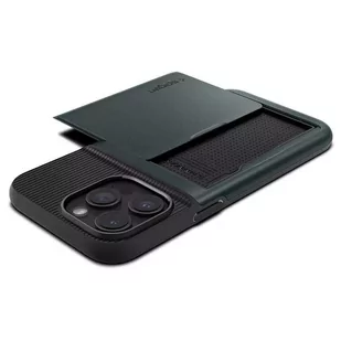 Etui Spigen Slim Armor CS do Apple iPhone 15 Pro Max - ciemnozielone - Etui i futerały do telefonów - miniaturka - grafika 4