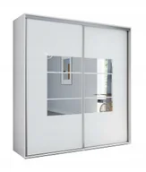 Szafy - Szafa przesuwna Sandra 200/215 lustro biała i inne - miniaturka - grafika 1