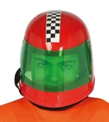 Dodatki do strojów karnawałowych - Guirca Hełm "Kierowca Rajdowca", czerwony, GUIRCA GU13617 - miniaturka - grafika 1