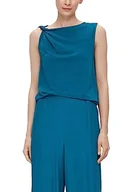 Koszulki i topy damskie - s.Oliver BLACK LABEL top damski, Blue Green, 44 - miniaturka - grafika 1