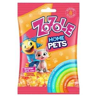 Zozole Home Pets Mix żelków o smaku pomarańczowym truskawkowym i cytrynowym 75 g - Cukierki - miniaturka - grafika 1